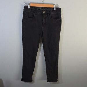 American Eagle Outfitters jeans women’s size 6 Black hi-rise Jegging crop super
